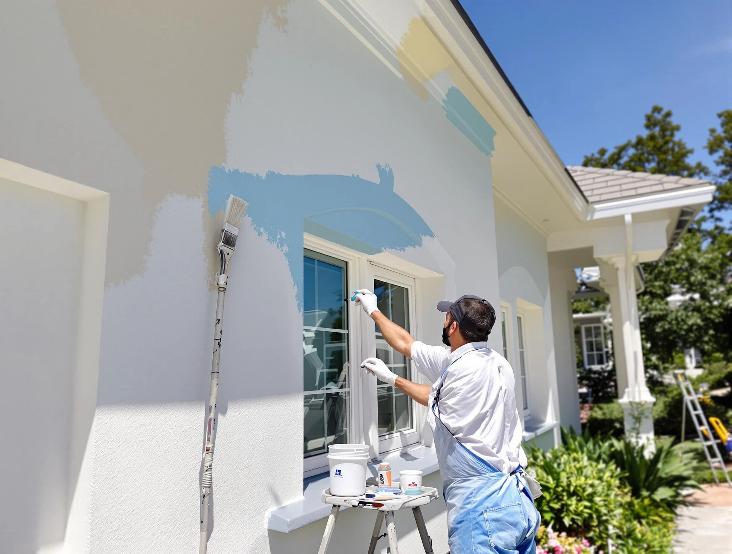 Streetsboro House Painters professional painting the exterior of a house in Streetsboro, OH