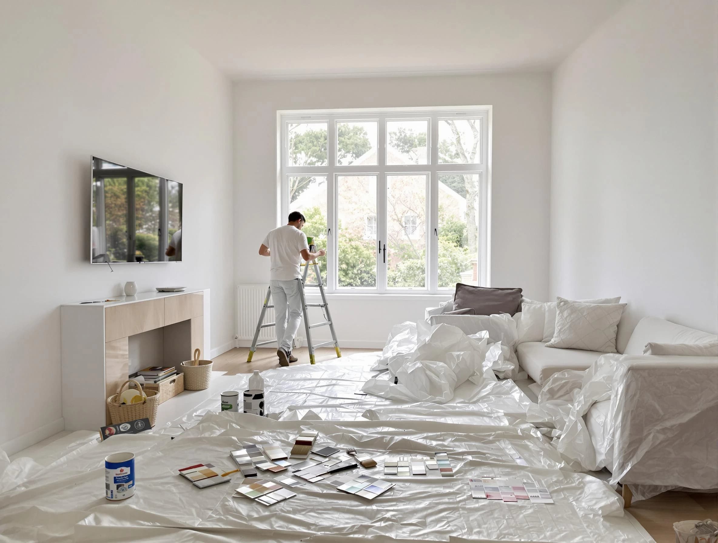 Streetsboro House Painters professional applying interior paint in Streetsboro, OH